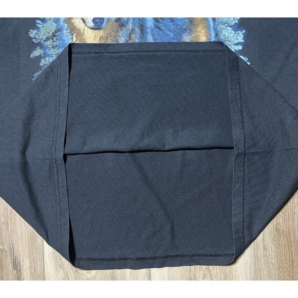 Great Smoky Mountains Wolf Pack Black T-Shirt - Men XXL *Stained - Picture 4 of 16